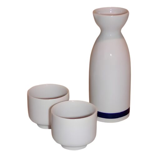 sake set weiss blau