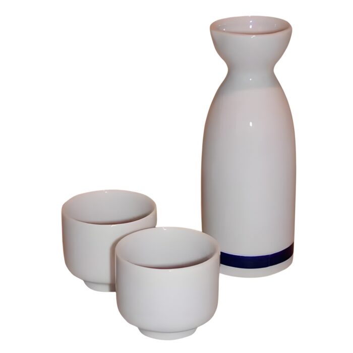sake set weiss blau