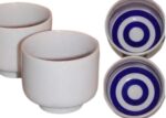 sake set weiss blau zwei becher