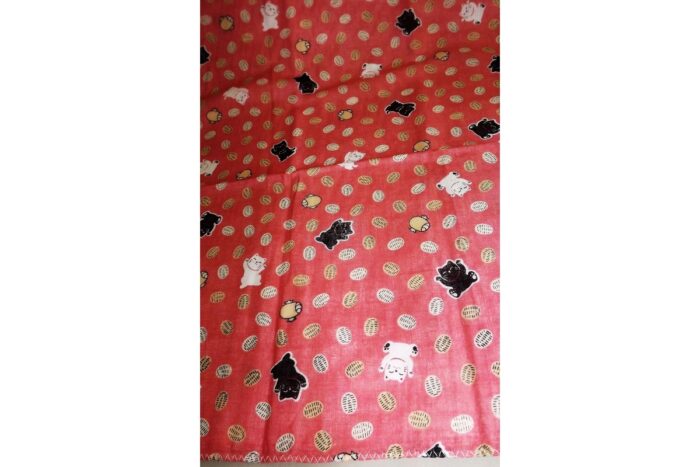 Tenugui gefüttert Maneki Neko pinku 1