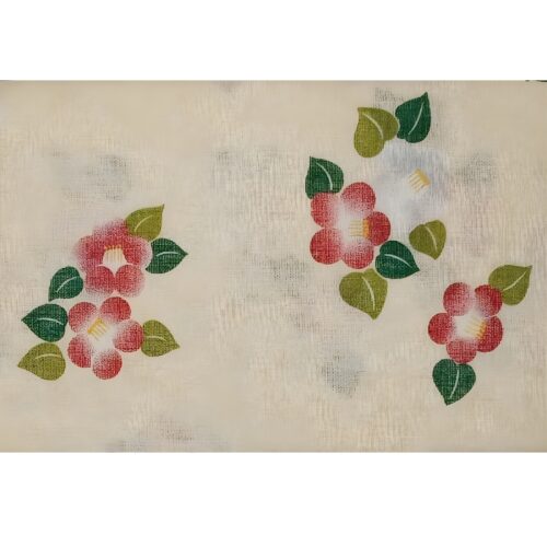 tenugui gefüttert tsubaki shiro cremefarben nah