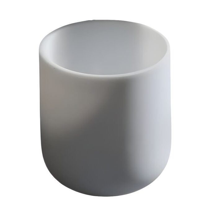Ochoko Glas weiß feinstens satiniert 1