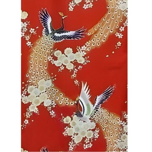 kimono kujaku muster nah