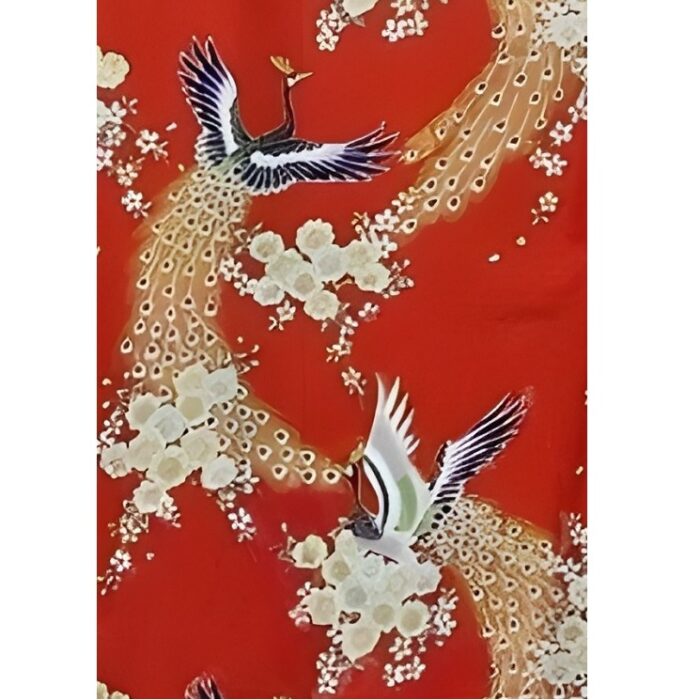 kimono kujaku muster nah