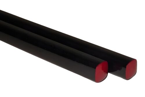 ohashi kuroaka essstäbchen lackschwarz mit roter kappe