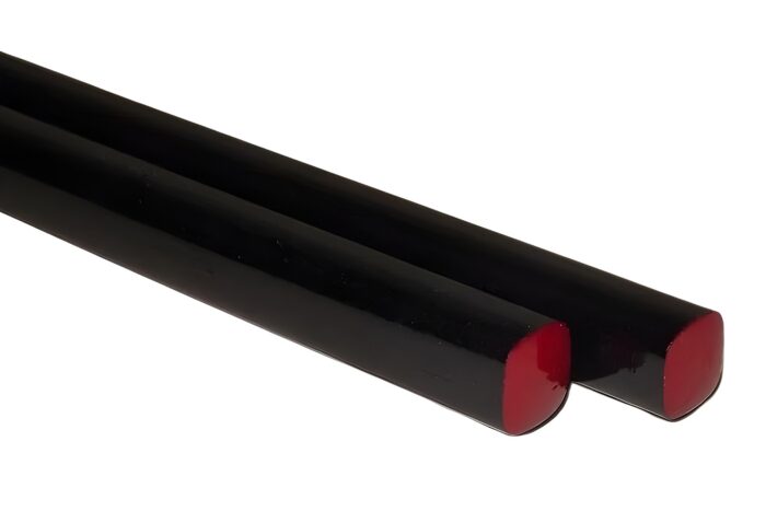 ohashi kuroaka essstäbchen lackschwarz mit roter kappe