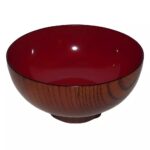 urushi lackbowl tenuri aka innen japanrot außen die holzmaserung