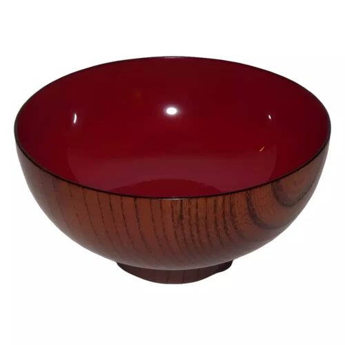 urushi lackbowl tenuri aka innen japanrot außen die holzmaserung