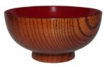 urushi lackbowl tenuri aka seitenansicht mit holzmaserung