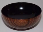 urushi lackbowl tenuri kuro innen schwarz außen die holzmaserung