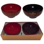 urushi lackbowls tenuri aka und kuro beide