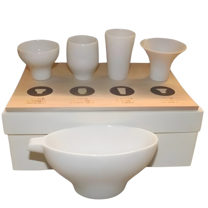 ginomishu sake test set auf kasten