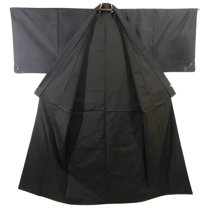 Kimono Set mit Haori Chic Tsumugi - Seide antik dunkelbraun – Bild 1