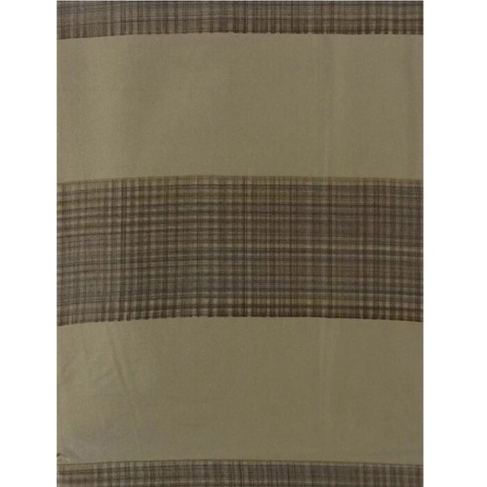 seiden kimono set antk tsumugi haori innenfutter nah beige uni mit braun kariert quer breit gestreift