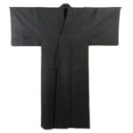 Kimono Set mit Haori Chic Tsumugi - Seide antik dunkelbraun – Bild 2