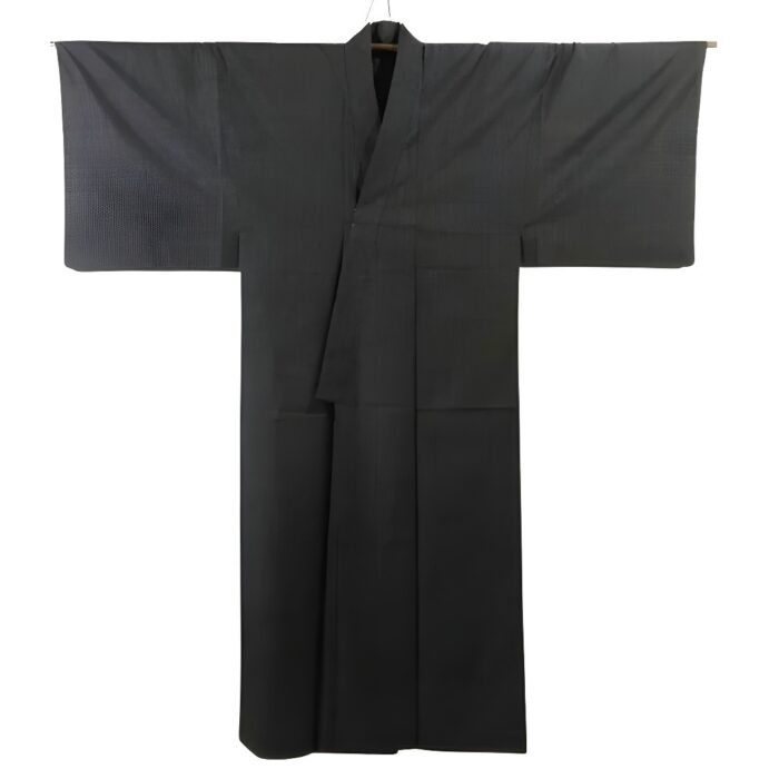 Kimono Set mit Haori Chic Tsumugi - Seide antik dunkelbraun – Bild 2