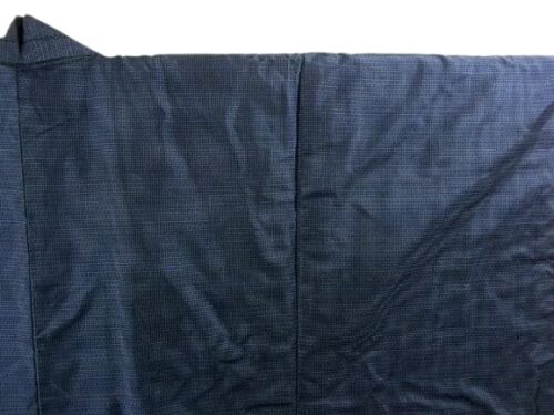 seiden kimono set oshima antik nachtblau schulteransicht muster
