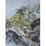 Kimono Set mit Haori Oshima Seide antik nachtblau – Bild 6