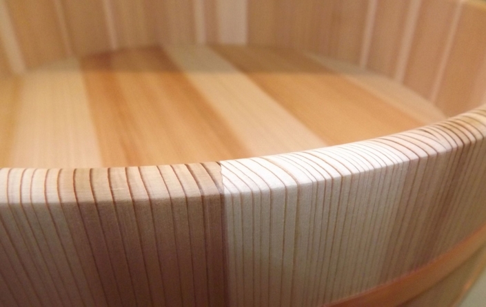 HON SUGI Hangiri 39cm - japanisches Zedernholz mit Kupferreifen