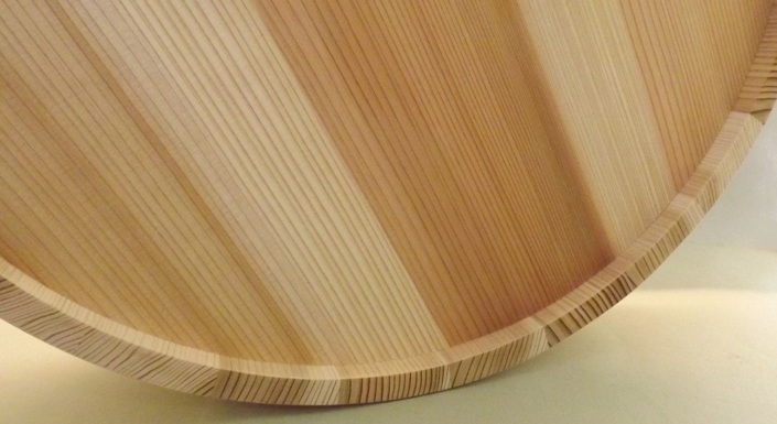 HON SUGI Hangiri 39cm - japanisches Zedernholz mit Kupferreifen