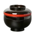 lack deckel bowl sanbu kuro mit rotem zwischenteller geschlossen