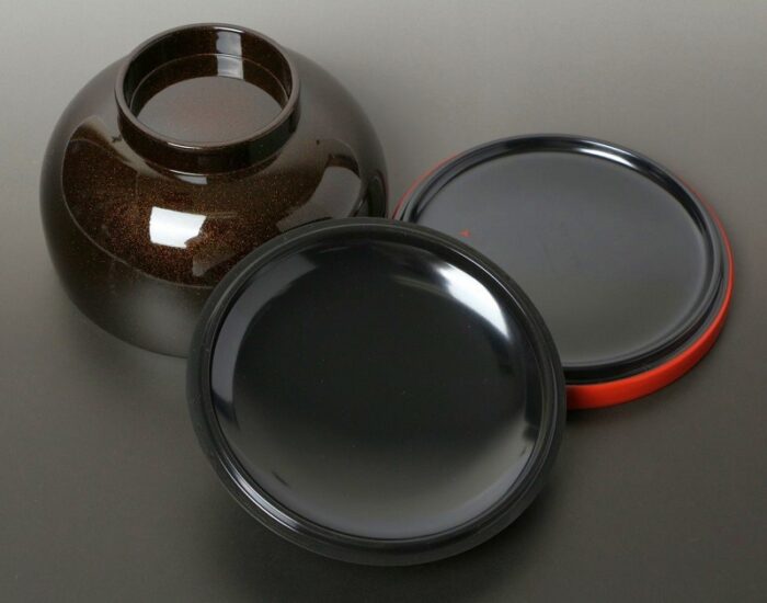 Lack Deckel-Bowl Sanbu kuro 3