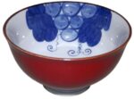 bowls dentotekna fünfer rot von innen blaue trauben