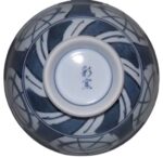 bowls dentotekna fünfer weiß mit umlaufendem blaugrauen rädermotiv von unten