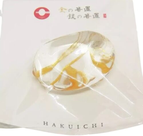 hashioki mame glas mit goldadern unikat in cellophan