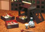 kaiseki jubako edo offen gefüllt dekoriert