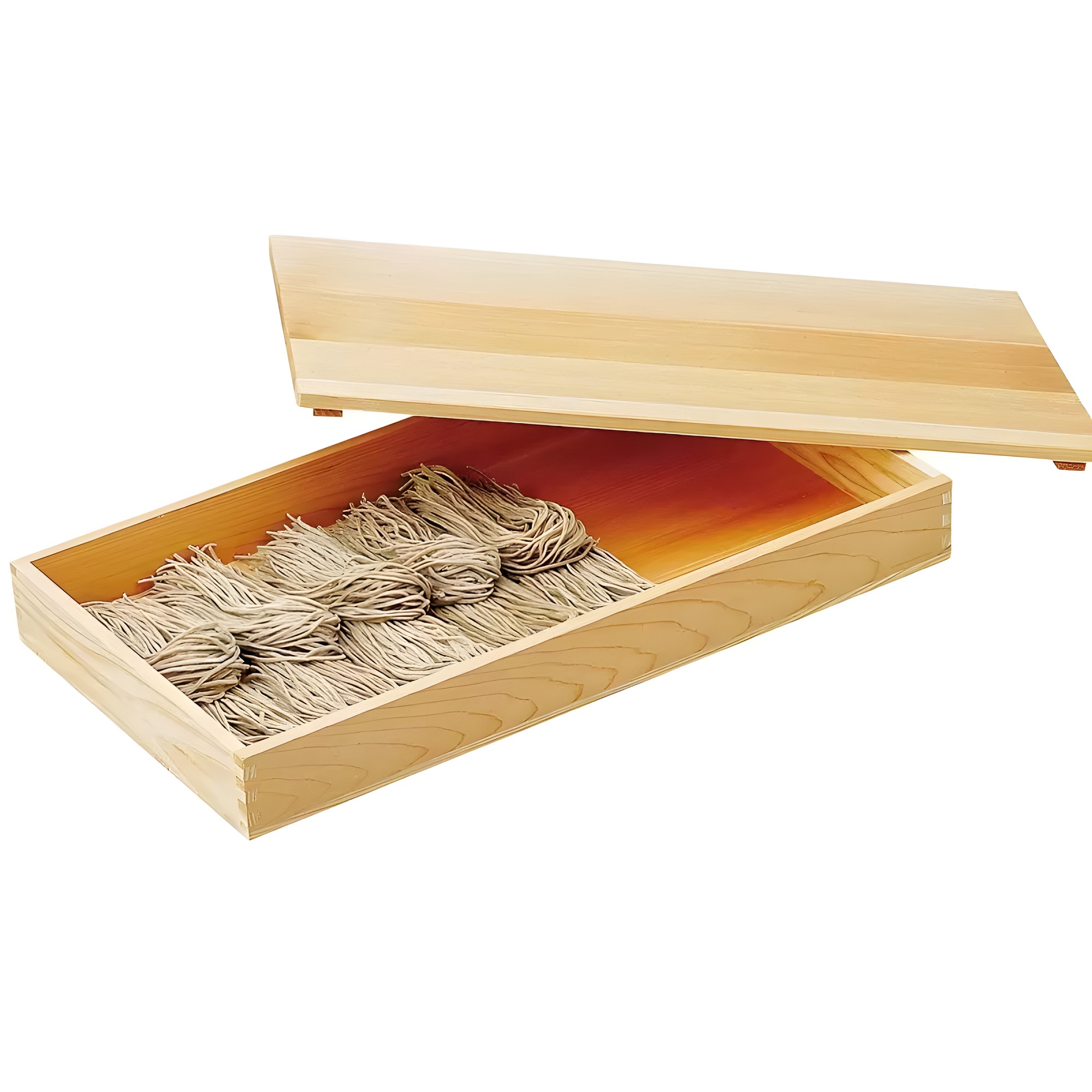 soba bako teils mit nudeln bestückt soba bako teils mit nudeln bestückt