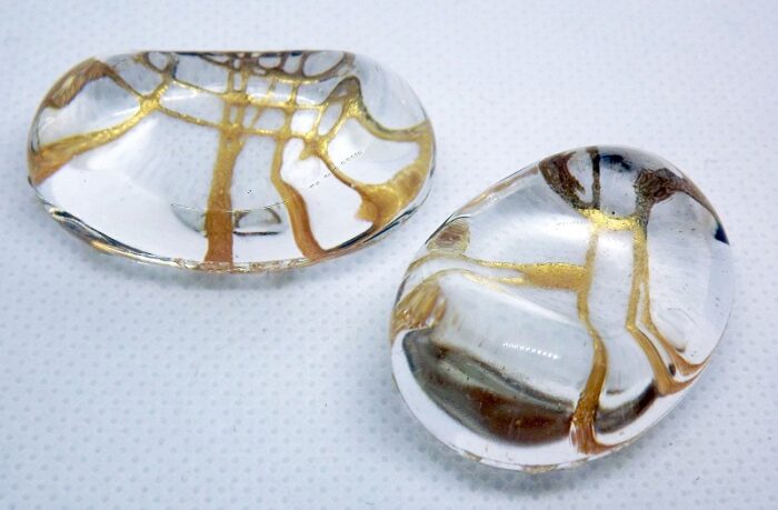 Hashioki Unikate Glas mit Gold 1