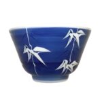 tasse sasa blau mit weißem bambus