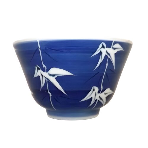 tasse sasa blau mit weißem bambus
