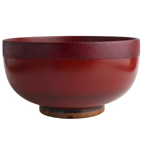 donburischale urushi tenugi aka seitenansicht
