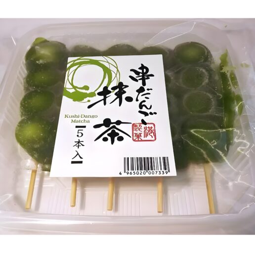 matcha dango fünf spieße in verpackung