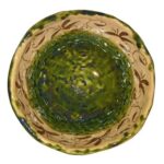 kaiseki oribe bowl midori schräg von innen