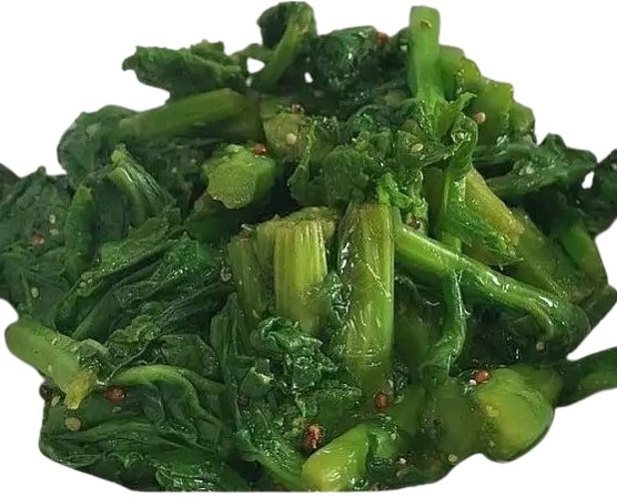 nanohana rapsblüten zubereitete portion