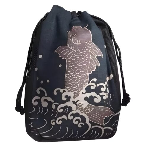 tasche koi mit zugkordel geschlossen