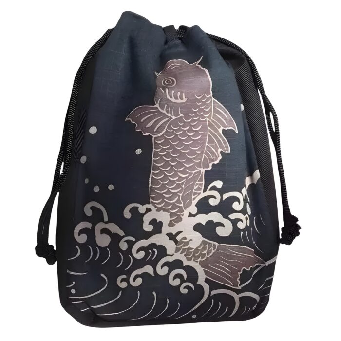 tasche koi mit zugkordel geschlossen