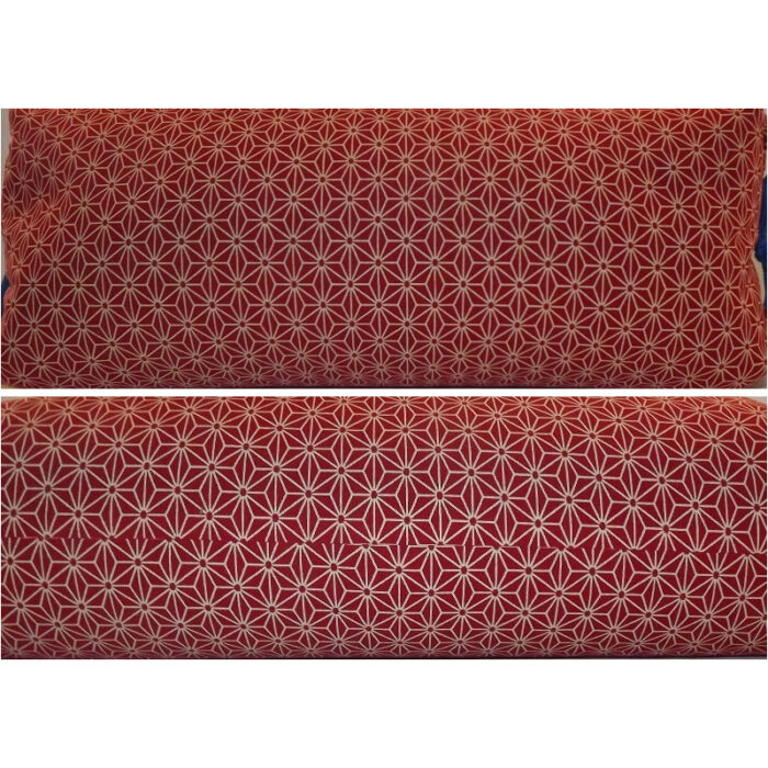 Makura Asanoha darkred-beige 40cm 1