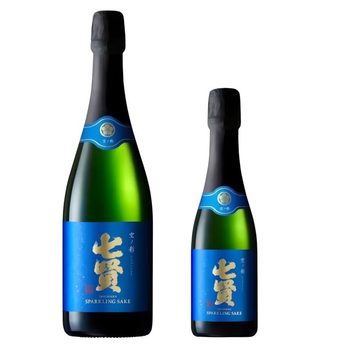 Shichiken Sparkling Sake Aozora 360ml+720ml – Bild 1
