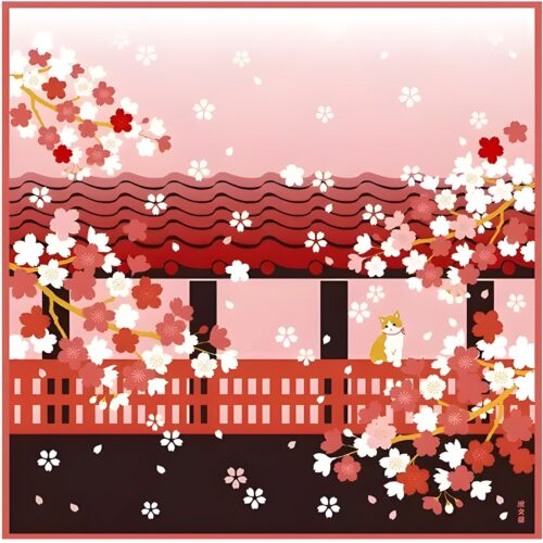 furoshiki und bandana sakura neko aka