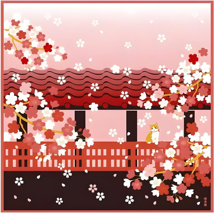 furoshiki und bandana sakura neko aka