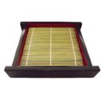 zaru-soba lackteller mit bambusmatte