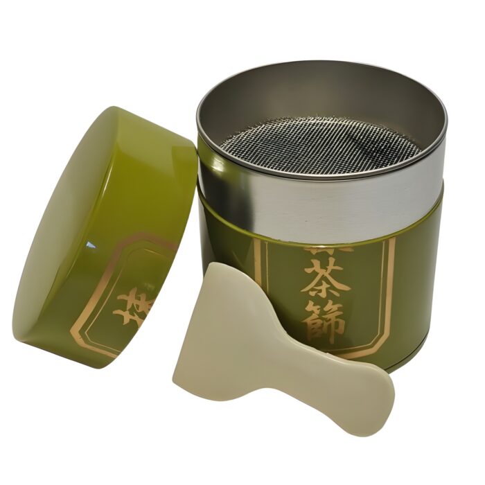 matcha furui set einfach rakel vor dose