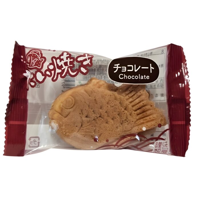 mini taiyaki chocolate waffel in fischform mit schokoladenfüllung