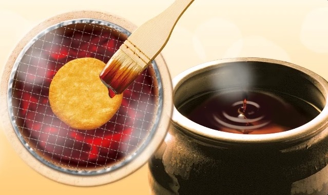 potapota yaki werden mit sojasauce bepinselt
