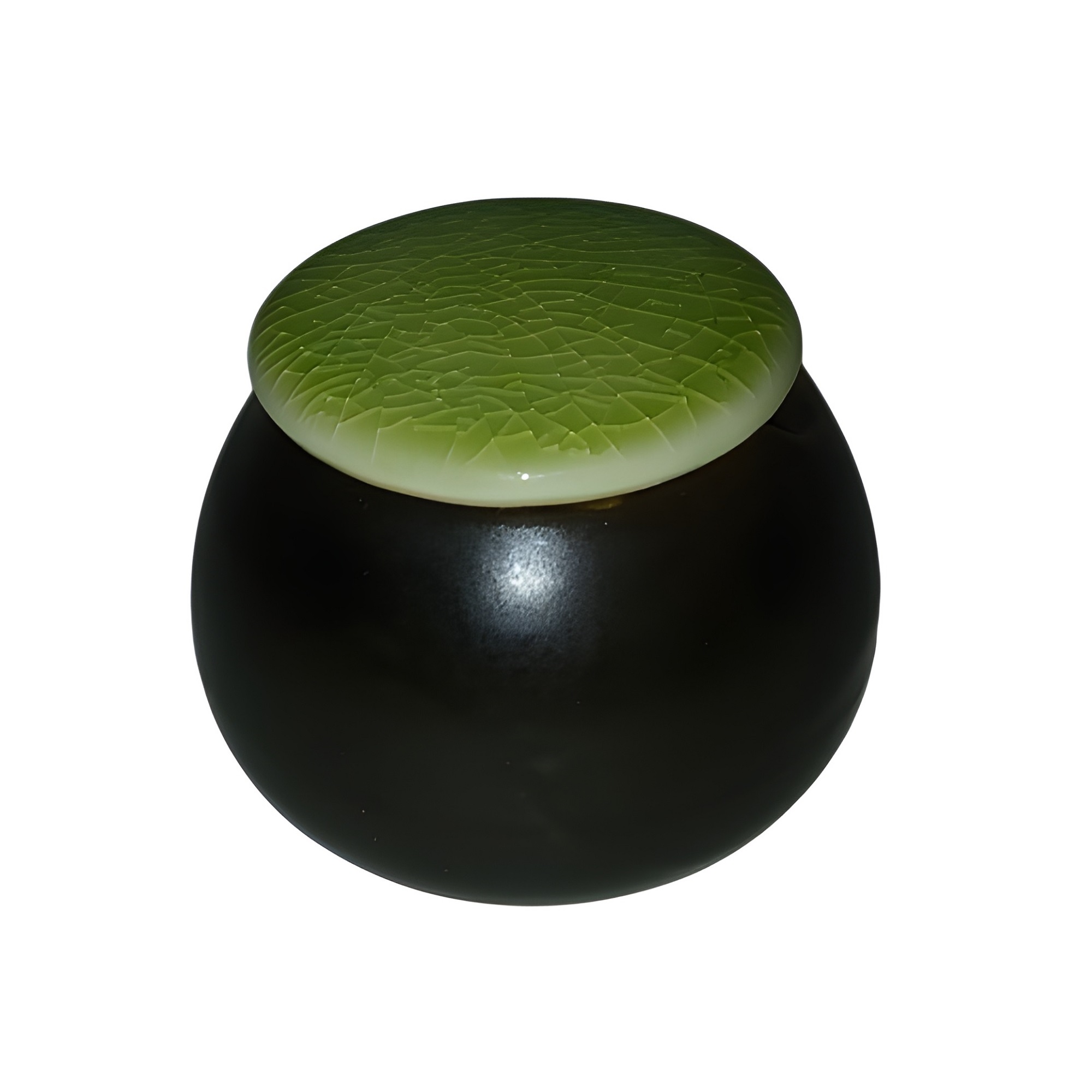 kaiseki mini keramiktöpfchen kuro-midori geschlossen kaiseki mini keramiktöpfchen kuro-midori geschlossen