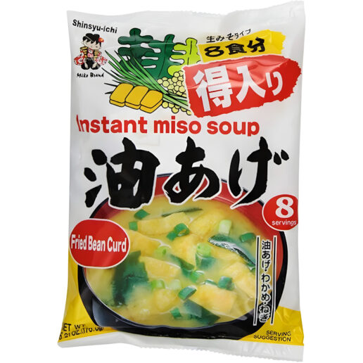 Misosuppe mit frittiertem Tofu